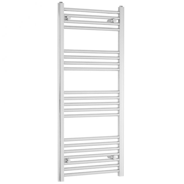 Towelrads Independent Straight Heated Towel Rail 1200mm High x 400mm Wide - Chrome - 130039 - TAP 'N' SHOWER