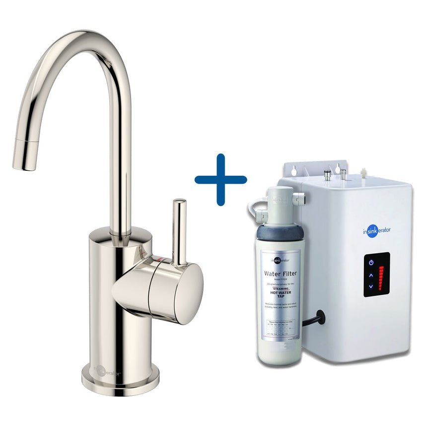 InSinkErator FH3010 Hot Water Kitchen Sink Mixer Tap with Neo Tank - Polished Nickel - AIS411 - TAP 'N' SHOWER