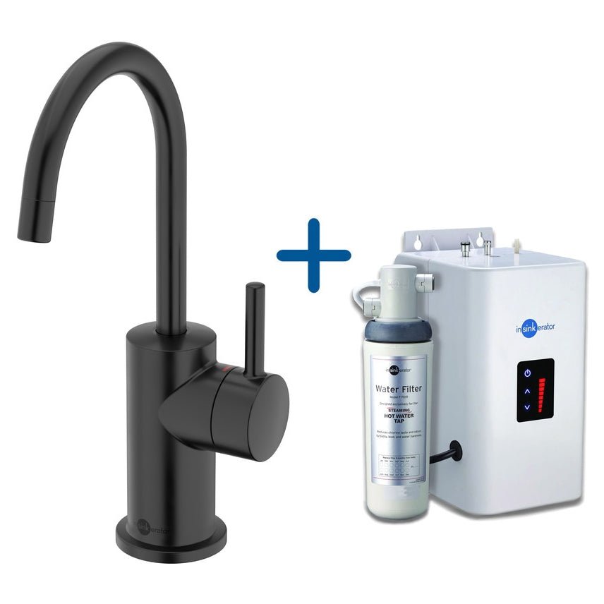 InSinkErator FH3010 Hot Water Kitchen Sink Mixer Tap with Neo Tank - Velvet Black - AIS413 - TAP 'N' SHOWER