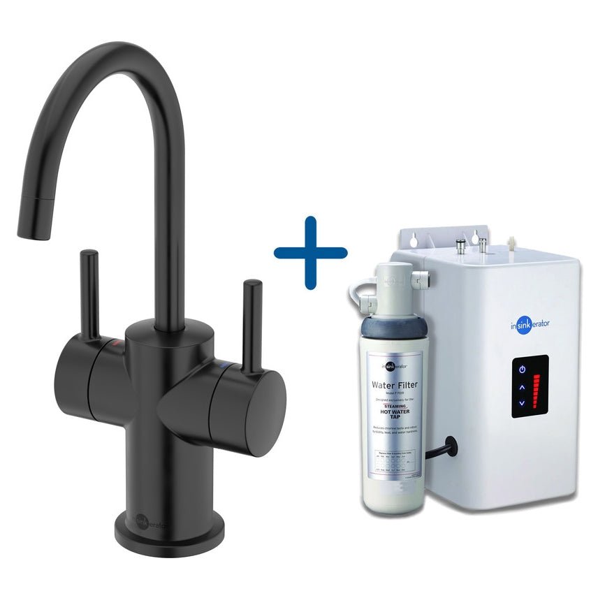 InSinkErator FHC3010 Hot/Cold Water Kitchen Tap With Neo Tank - Black - AIS417 - TAP 'N' SHOWER
