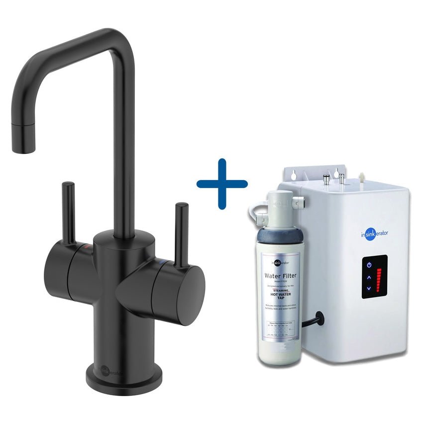 InSinkErator FHC3020 Hot/Cold Water Mixer Tap with Neo Tank - Velvet Black - AIS425 - TAP 'N' SHOWER