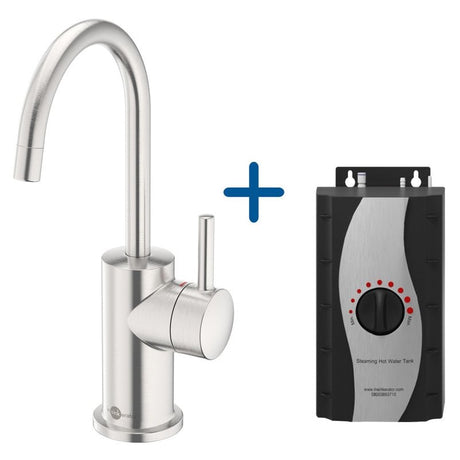 InSinkErator FH3010 Hot Water Kitchen Sink Mixer Tap with Standard Tank - Brushed Steel - AIS610 - TAP 'N' SHOWER