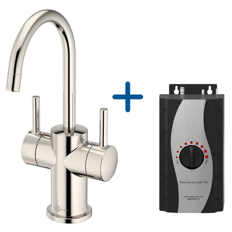 InSinkErator FHC3010 Hot/Cold Water Mixer Tap with Tank - Polished Nickel - AIS615 - TAP 'N' SHOWER