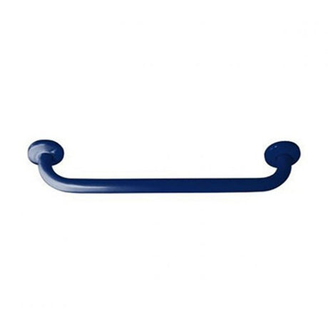 Inta Powder Modern Coated Hinged Grab Rail with Concealed Fixings and Toilet Roll Holder 800mm - Blue - GR80035HBL