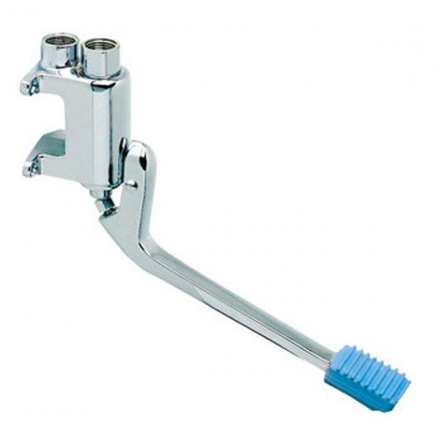 Inta Modern Commercial Wall Mounted Foot Operated Manual Valve - Chrome - LO804CP - TAP 'N' SHOWER