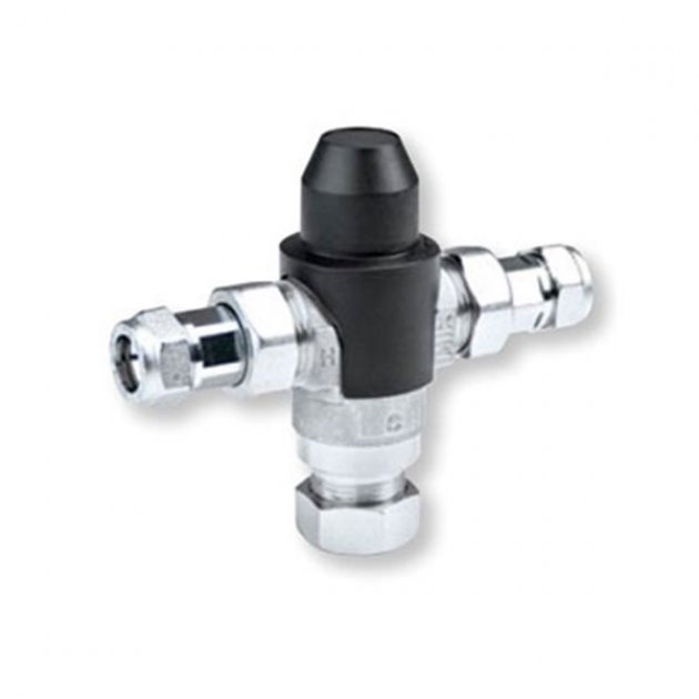 Inta Modern L Mix T Pattern Thermostatic Mixing Valve 15mm - Chrome - 60020CP