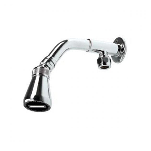 Inta Intacept Bottom Entry Extended Shower Arm with Anti Scale Shower Head - Chrome - IN940CP - TAP 'N' SHOWER