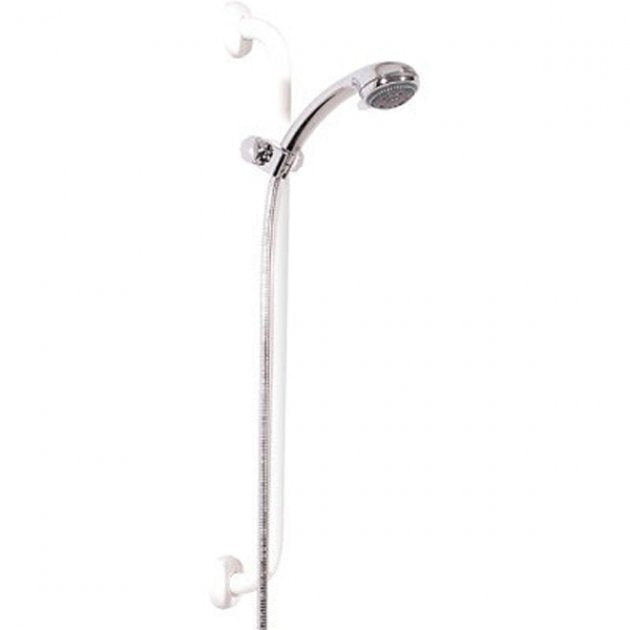 Inta Less Modern Abled Shower Kit Grab Rail with 2m Hose And Handset 900mm - White - LA1003WH