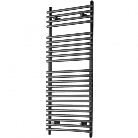 Towelrads Iridio Straight Heated Towel Rail 1200mm High x 500mm Wide - Anthracite - 120967 - TAP 'N' SHOWER