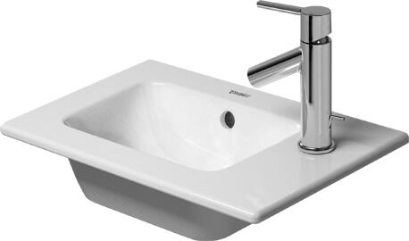 Duravit ME By Starck 1 Tap Hole Ceramic Vanity Basin 430mm x 300mm x 150mm - White - 723430000 - TAP 'N' SHOWER