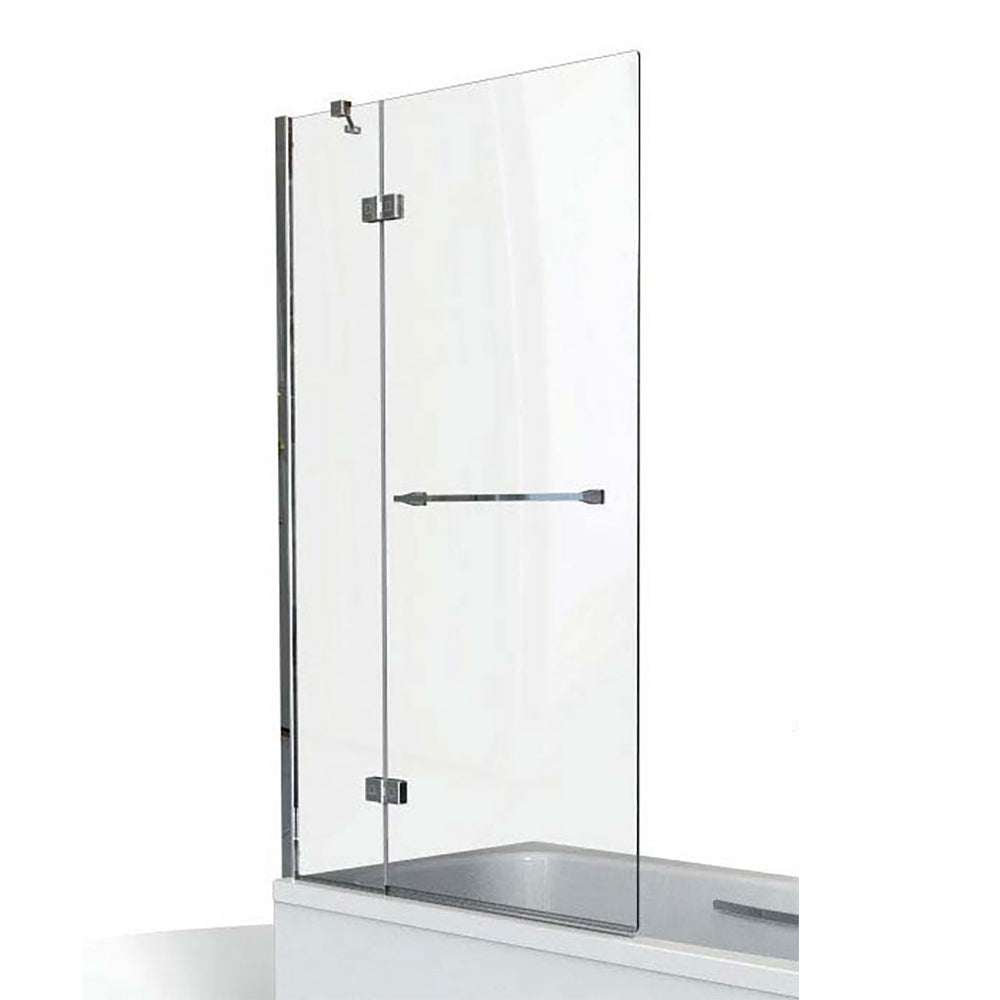 KUDOS Inspire 6mm Two Panel Out - Swing Bathscreen with Towel Rail (Left Hand) - 4BASC2PO6L - TAP 'N' SHOWER