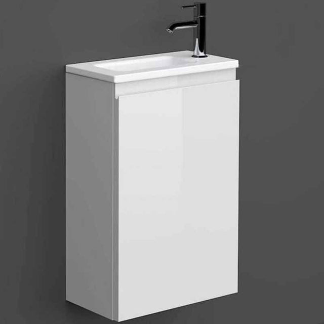 RAK Joy Wall Hung Vanity Unit 400mm - Pure White - JOYWH040PWH - TAP 'N' SHOWER