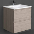 Rak Joy Wall Hung Vanity Unit 600mm - Grey Elm - JOYWH060EGY - TAP 'N' SHOWER