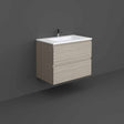Rak Joy Wall Hung Vanity Unit 80cm - Grey Elm - JOYWH080EGY - TAP 'N' SHOWER
