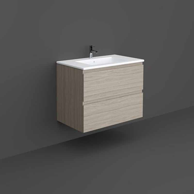 Rak Joy Wall Hung Vanity Unit 80cm - Grey Elm - JOYWH080EGY - TAP 'N' SHOWER