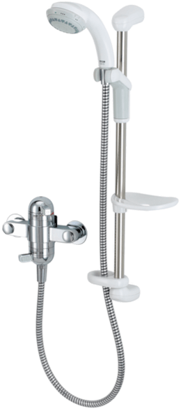 Rada Exact - 3EV Chrome/White Thermostatic Shower Control - 1.0.409.48.1 - TAP 'N' SHOWER