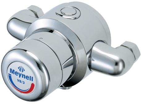 Rada Meynell V8/3 K Chrome Thermostatic Shower Valve - PESM0626P - TAP 'N' SHOWER