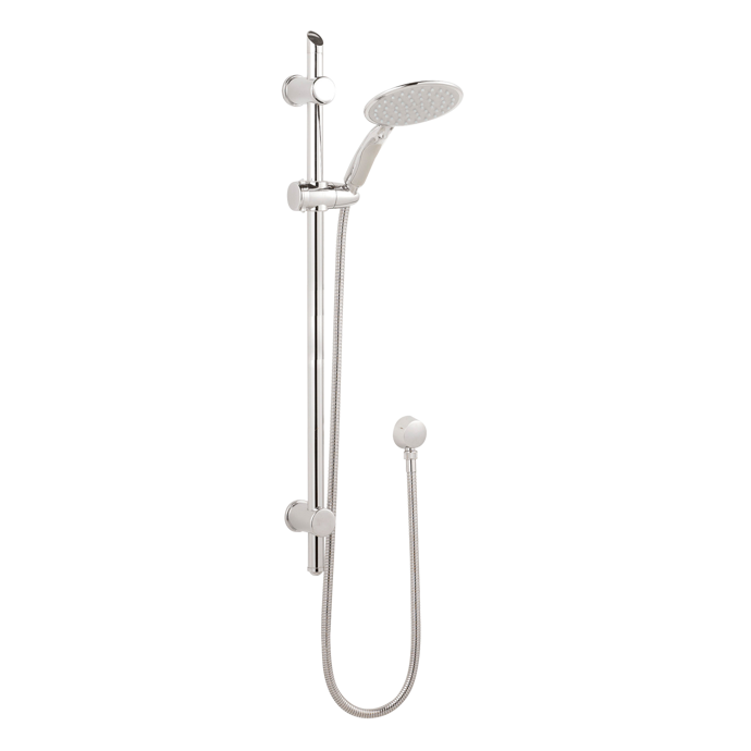 Nuie Modern Slider Rail Handset 820mm High 96mm Wide Shower Kit - Chro