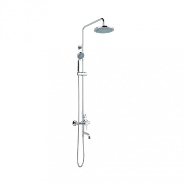 JTP Florence Shower Pole with Overhead Shower - Chrome - MUL2