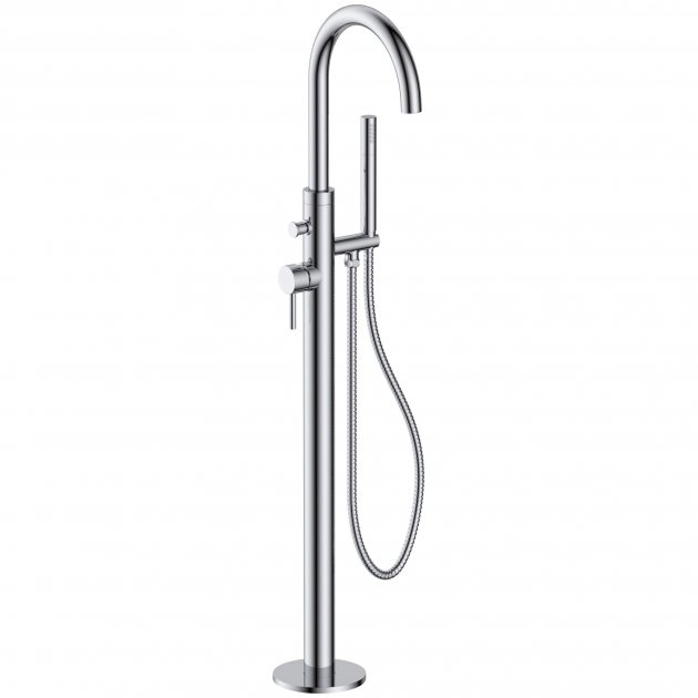 JTP Florence Floor Standing Shower Mixer Tap with Kit - Chrome - 55564 - TAP 'N' SHOWER