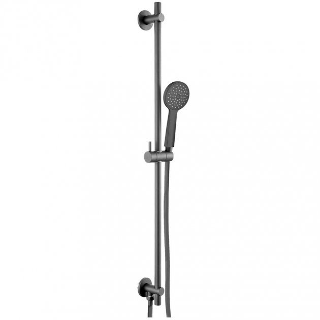 JTP VOS Slide Rail with Round Shower Handle and Hose - Matt Black - 28129510MB - TAP 'N' SHOWER