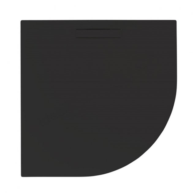 Just Trays Evolved 800mm x 800mm Quadrant Shower Tray with Waste - Astro Black - ASE80Q016 - TAP 'N' SHOWER