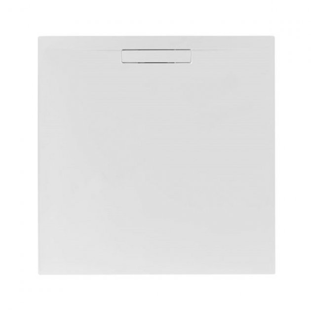 Just Trays Evolved 25mm x 760mm x 760mm Square Shower Tray with Waste - Gloss White - E76100 - TAP 'N' SHOWER