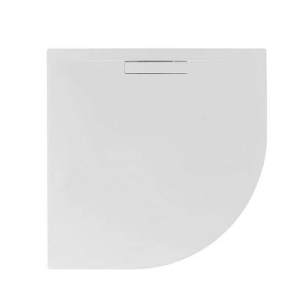 Just Trays Evolved 25mm x 900mm x 900mm Quadrant Shower Tray with Waste - Gloss White - E90Q100 - TAP 'N' SHOWER