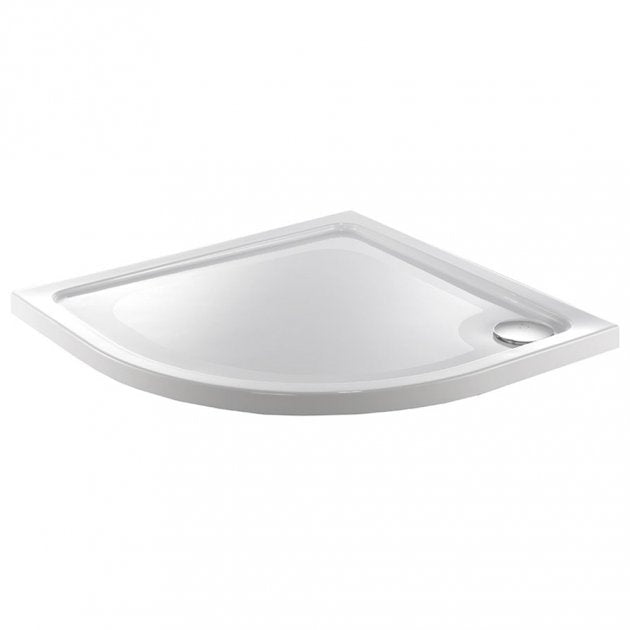 Just Trays JT Fusion 2 Upstand 900mm x 900mm Quadrant Shower Tray with Waste - White - F90Q120 - TAP 'N' SHOWER