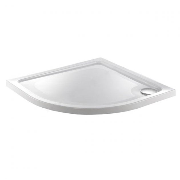 Just Trays JT Fusion Flat Top 800mm x 800mm Quadrant Shower Tray with Waste - White - F80Q100 - TAP 'N' SHOWER
