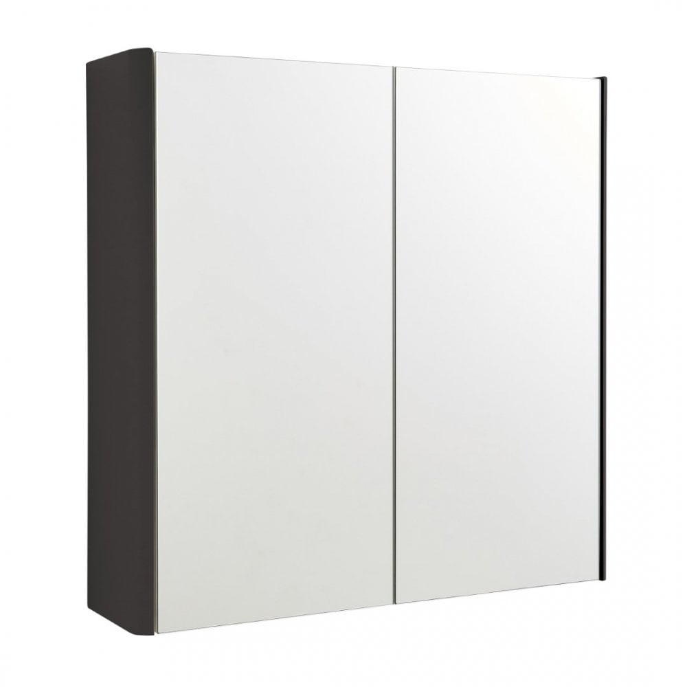 Kartell Arc Mirror Cabinet 600mm - Matt Graphite - ARC600MIR - G - TAP 'N' SHOWER