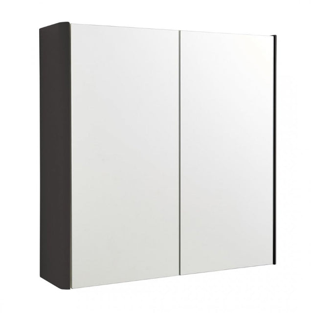 Kartell Arc Mirror Cabinet 600mm - Matt Graphite - ARC600MIR - G - TAP 'N' SHOWER