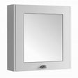 Kartell Astley Mirror Cabinet 600mm in matt white bathroom storage unit with mirror front
