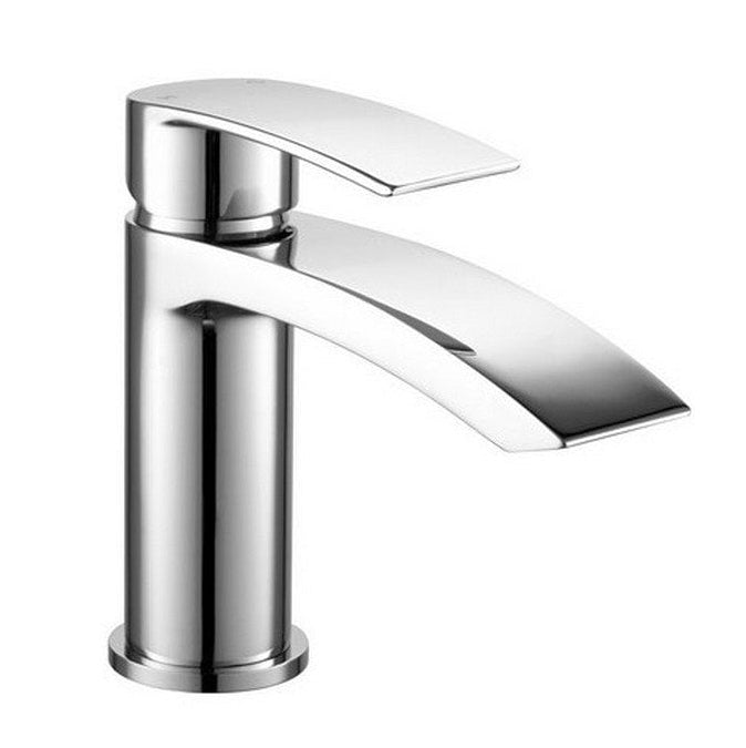 Kartell Curve Mini Mono Basin Mixer Tap & Click Waste - Polished Chrome - TAP283CU - TAP 'N' SHOWER