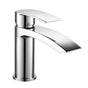 Kartell Curve Mini Mono Basin Mixer Tap & Click Waste - Polished Chrome - TAP283CU - TAP 'N' SHOWER