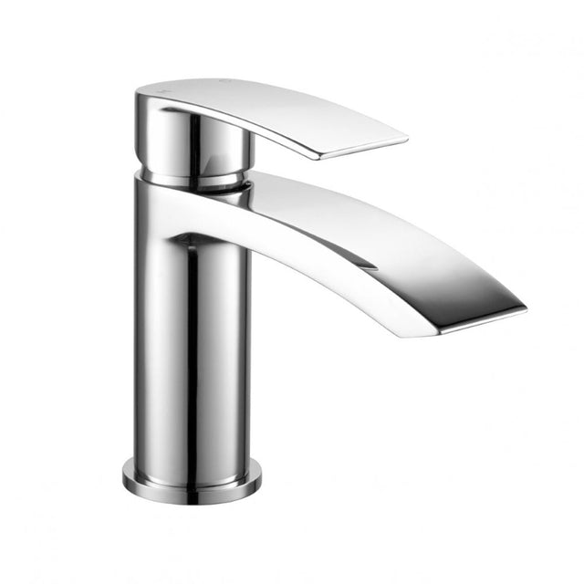 Kartell Curve Mono Basin Mixer Tap and Click Waste - Polished Chrome - TAP280CU - TAP 'N' SHOWER
