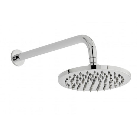 Kartell Deluge Round Fixed Shower Head and Wall Mounted Arm 200mm - Chrome - SHO083DE - TAP 'N' SHOWER