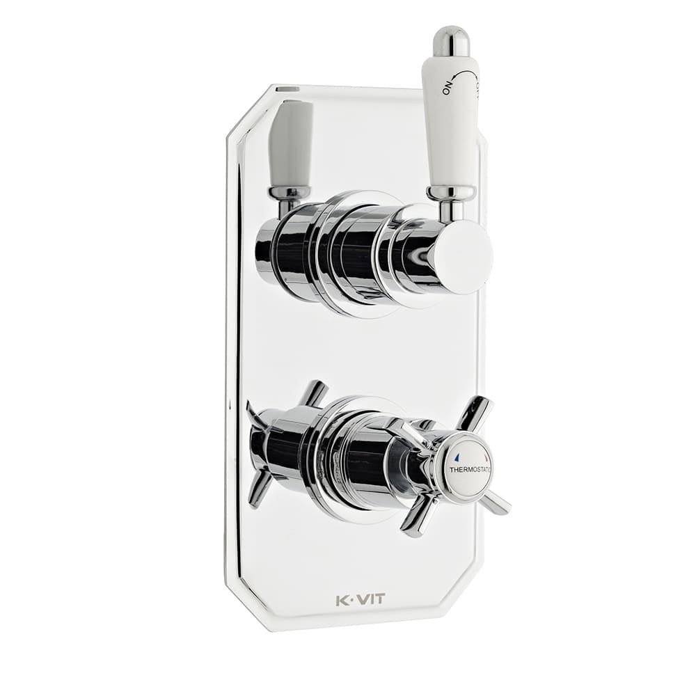 Kartell Klassique Concealed Thermostatic Shower Valve Diverter - Chrome - SHO043KL - TAP 'N' SHOWER