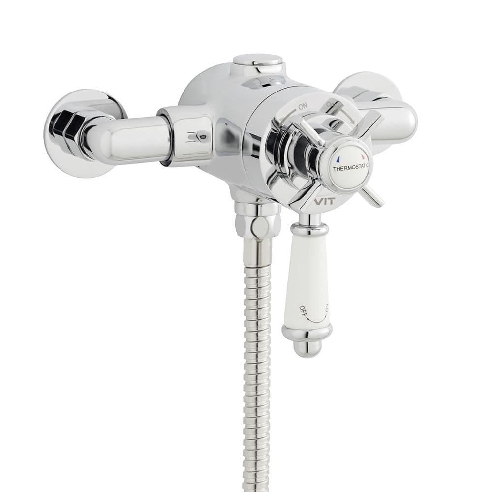 Kartell Klassique Exposed Thermostatic Shower Valve - Chrome - SHO044KL - TAP 'N' SHOWER