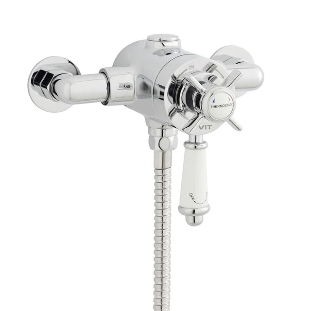 Kartell Klassique Exposed Thermostatic Shower Valve - Chrome - SHO044KL - TAP 'N' SHOWER