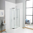 Kartell KV6 Chrome offset quadrant shower enclosure 1000x800mm in modern bathroom setting