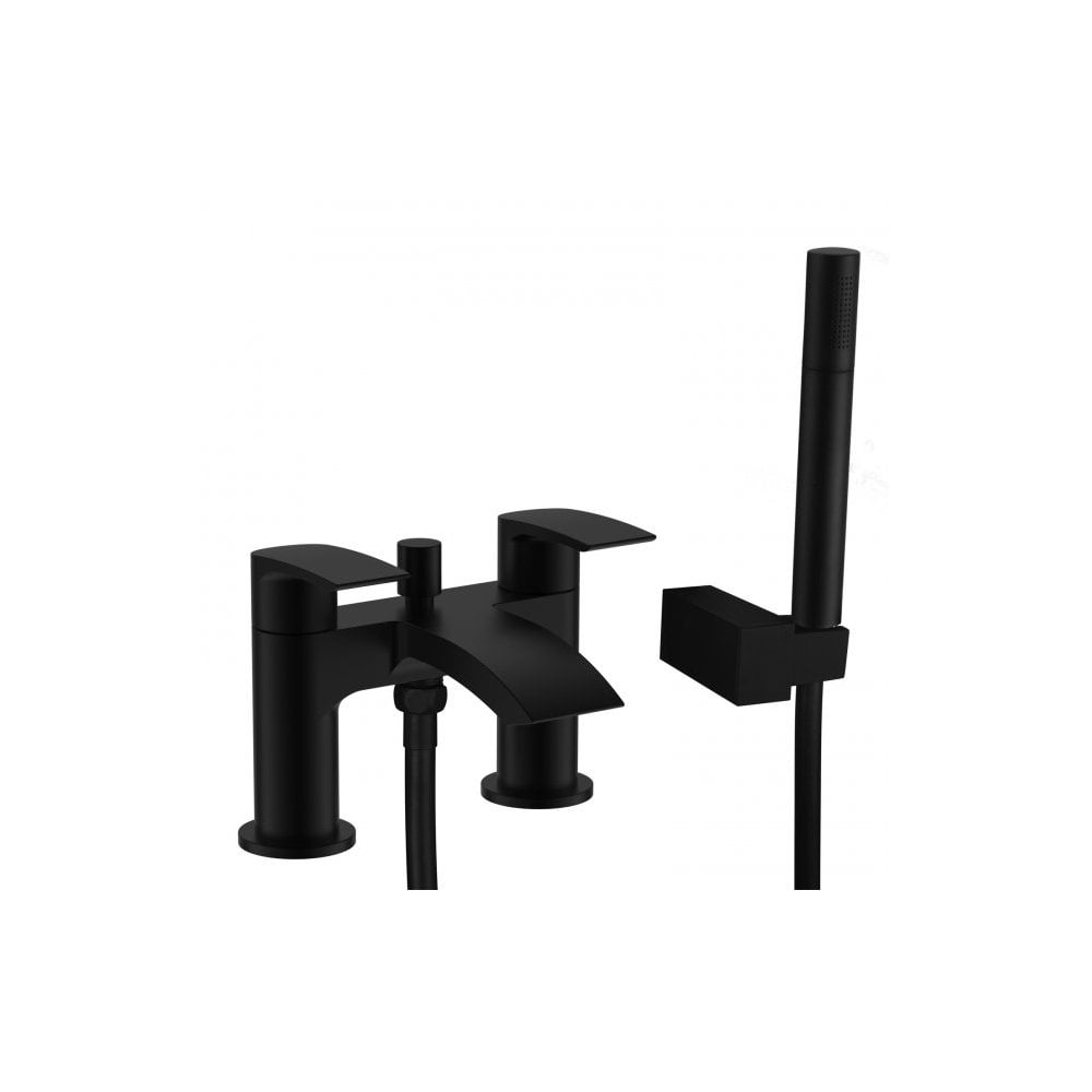 Kartell Nero Curve Bath Shower Mixer Tap - Black - TAP291CN - TAP 'N' SHOWER