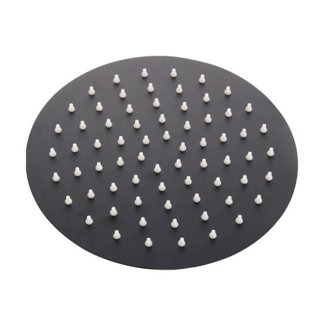 Kartell Nero Round Slimline Drench Shower Head 250mm - Matt Black - SHO153NR - TAP 'N' SHOWER