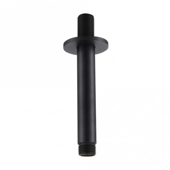 Kartell Nero Round Ceiling Mounted Shower Arm - Matt Black - SHO151NR - TAP 'N' SHOWER