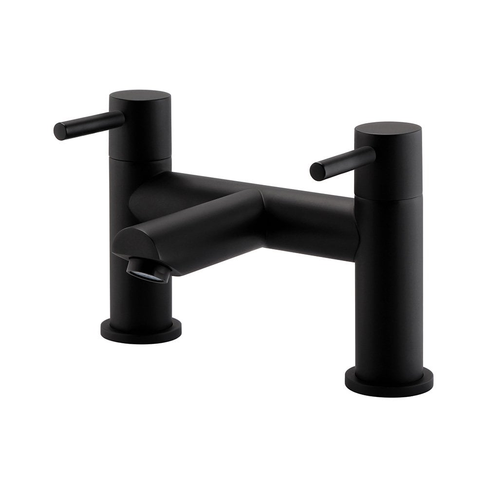 Kartell Nero Round Bath Filler - Matt Black - TAP151NR - TAP 'N' SHOWER