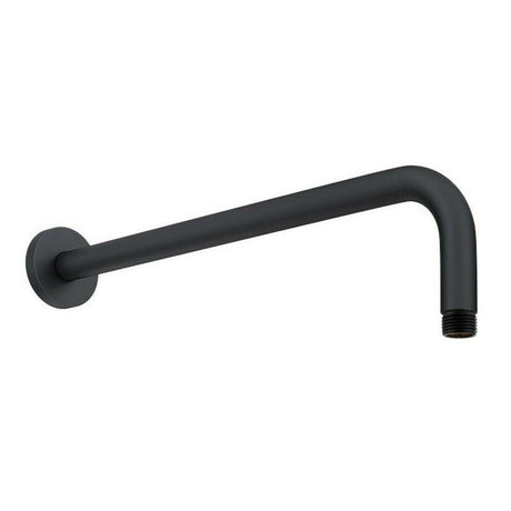 Kartell Nero Round Wall Mounted Shower Arm - Matt Black - SHO150NR - TAP 'N' SHOWER