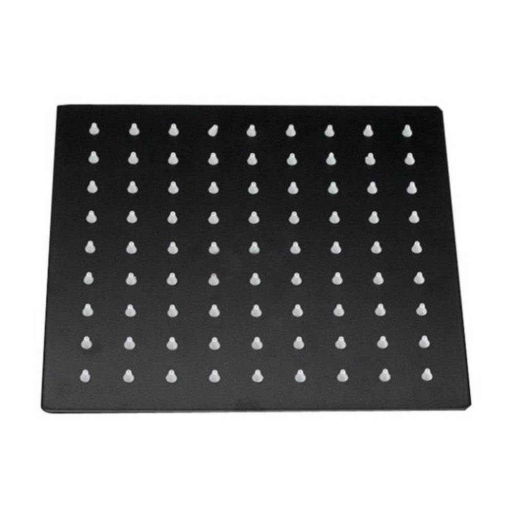 Kartell Nero Square Slimline Drench Shower Head 200mm - Matt Black - SHO157NS - TAP 'N' SHOWER