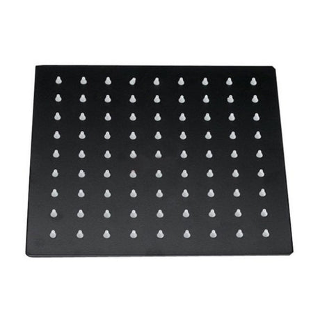 Kartell Nero Square Slimline Drench Shower Head 200mm - Matt Black - SHO157NS - TAP 'N' SHOWER