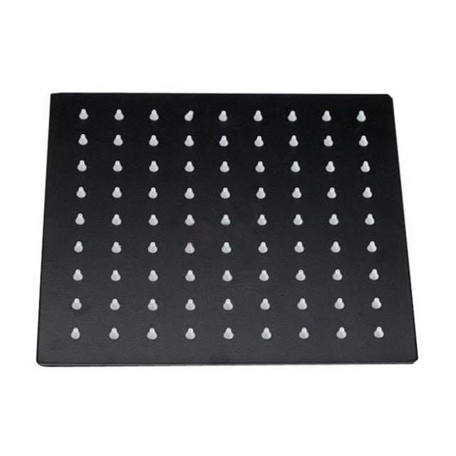 Kartell Nero Square Slimline Drench Shower Head 200mm - Matt Black - SHO157NS - TAP 'N' SHOWER