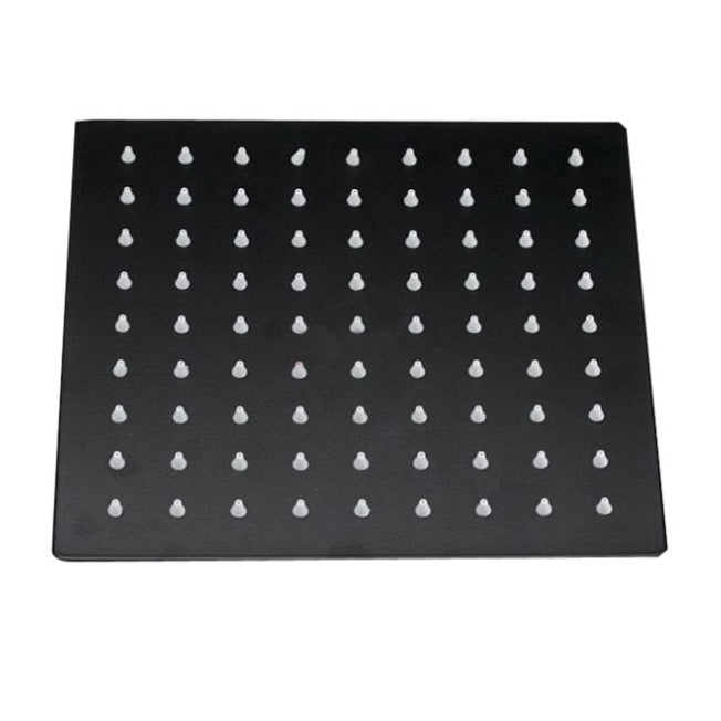 Kartell Nero Square Slimline Drench Shower Head 250mm - Matt Black - SHO158NS - TAP 'N' SHOWER